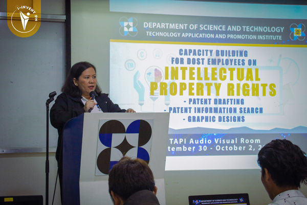 Atty. Marion Ivy Decena, Chief of the Invention Development Division. 