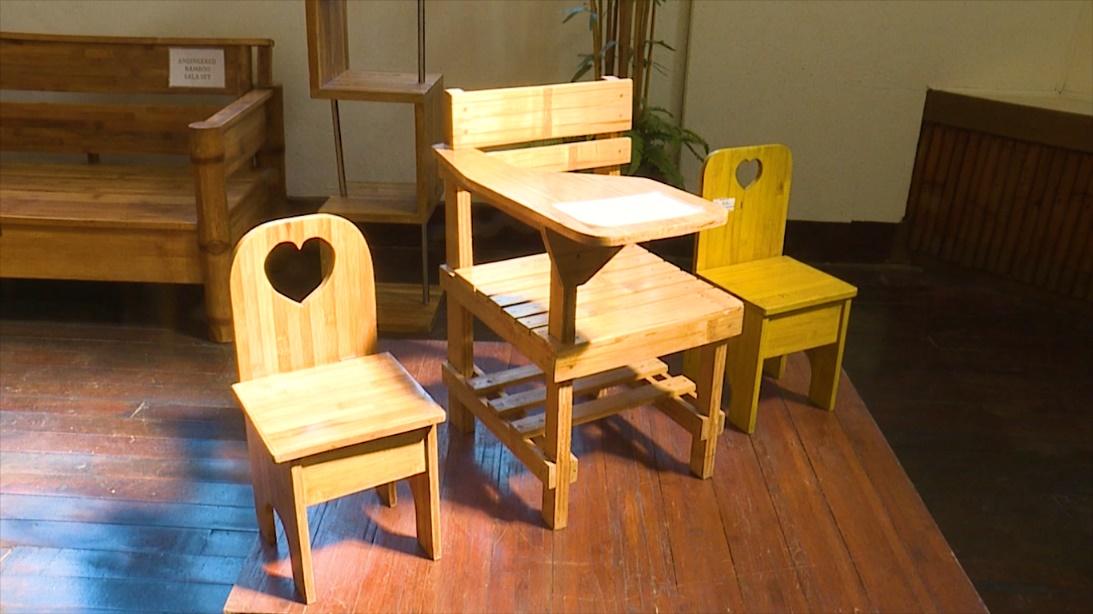 bamboo school chairs and desks