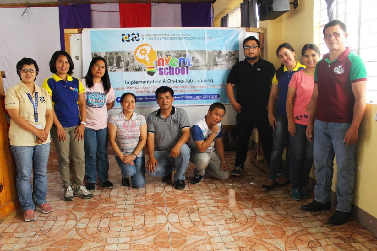 Invent School in Bontoc, Mountain Province for Implementation and On-the-Job-Training on April 22-23, 2019